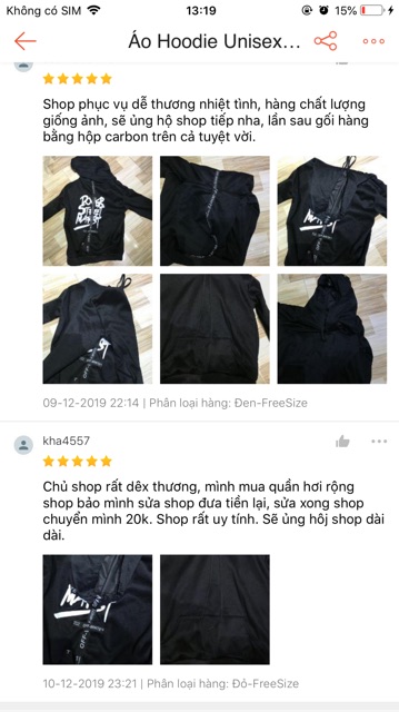 FREESHIP 50k - Áo Hoodie Unisex In Chữ Sau Lưng Nón 2 Lớp [ ĐEN-ĐỎ