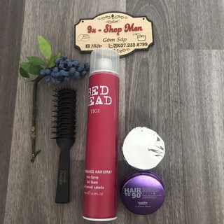 Combo GÔM XỊT TÓC BED HEAD+Sáp Vuốt Tóc Nam HARI 90