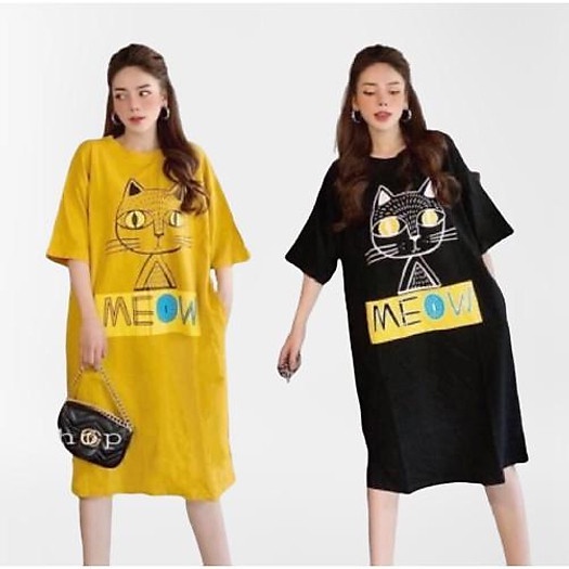 Váy Suông - Đầm Suông Mặt Cười From Rộng Dáng Dài Tới 75kg xmay MjnHa