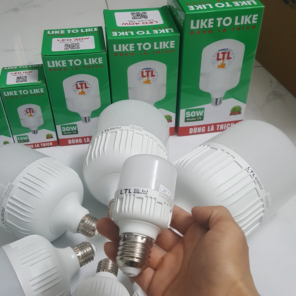 Bóng đèn led 5w, 10w, 15W, 20W LIKE TO LIKE - Tiết kiệm điện năng