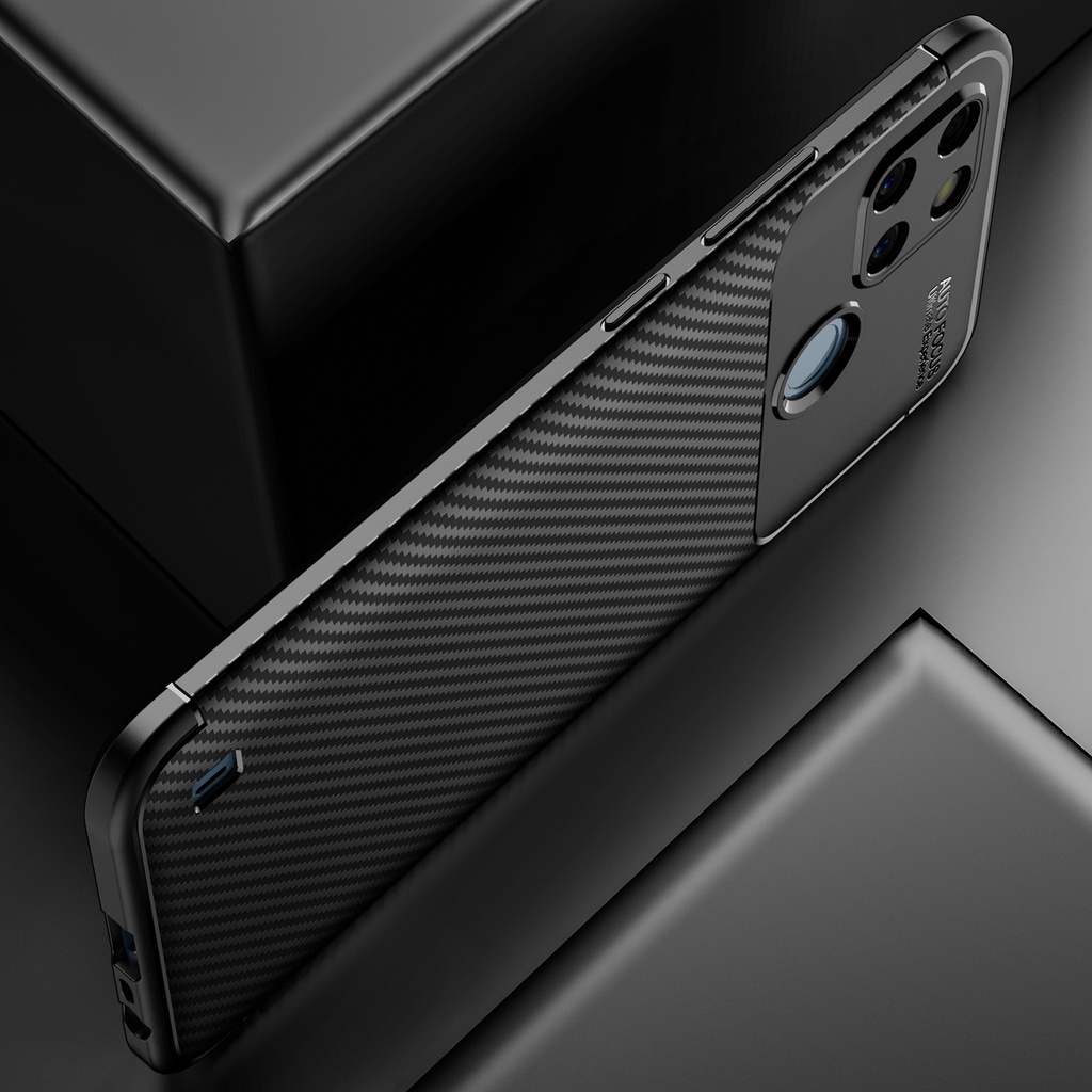 Ốp Điện Thoại TPU Silicon Mềm Kết Cấu Sợi Carbon Chống Sốc Cho Realme C21Y C25Y C21 GT Explorer