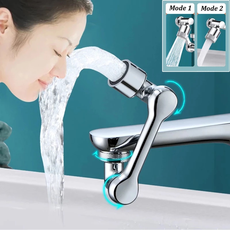 1080 Sáng Tạo° Đầu Nối Dài Vòi Nước Bồn Rửa Chén Có 2 Chế Độ Phun Tiết Kiệm Nước Thông Dụng