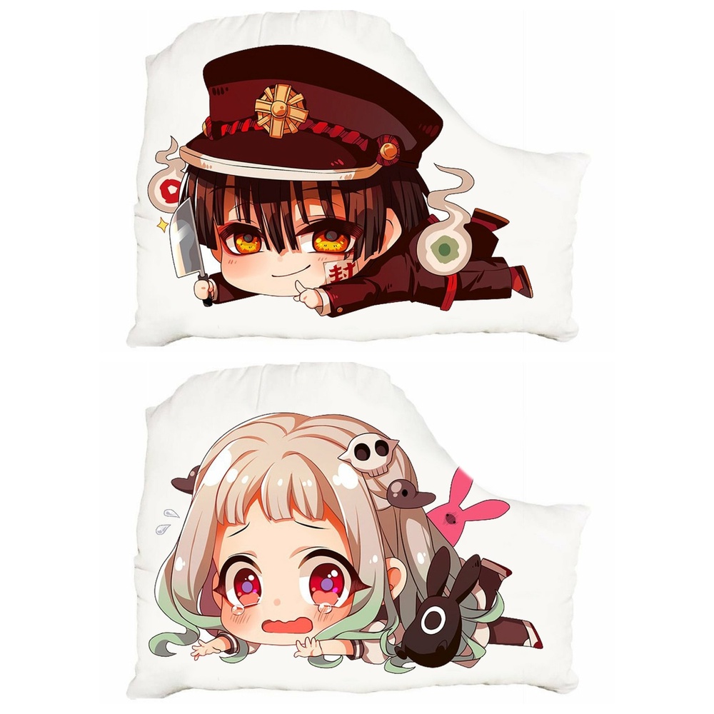 (NẰM) Gối ôm in hình nhân vật JIBAKU SHOUNEN HANAKO-KUN Cậu Ma Nhà Xí anime chibi tiện lợi xinh xắn êm ái