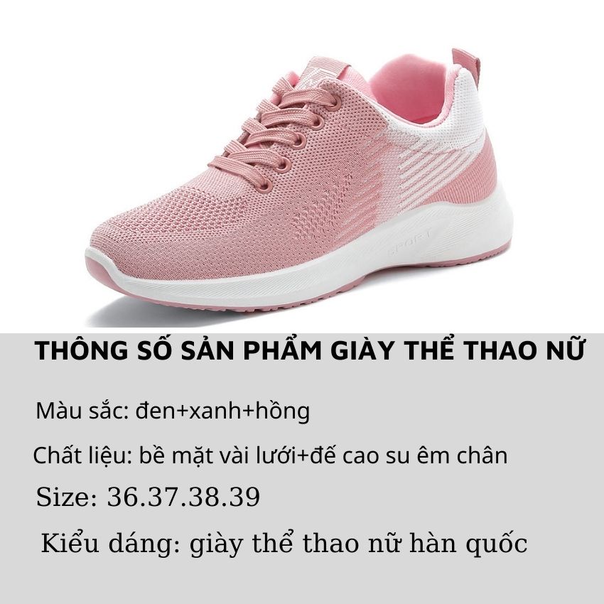 Giày Thể Thao Nữ  Siêu Nhẹ Thoáng Khí Kiểu Hàn Quốc Dùng  Đi Làm,Đi Chơi,Chạy Bộ,Tập Gym GTTN13 SUNO