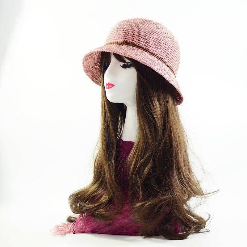 Phiên bản nâng cấp của lụa sáng rỗng lụa mỏng dây móc mùa hè mũ mát mẻ móc giày móc ngồi pad cup đặt handmade đan mũ