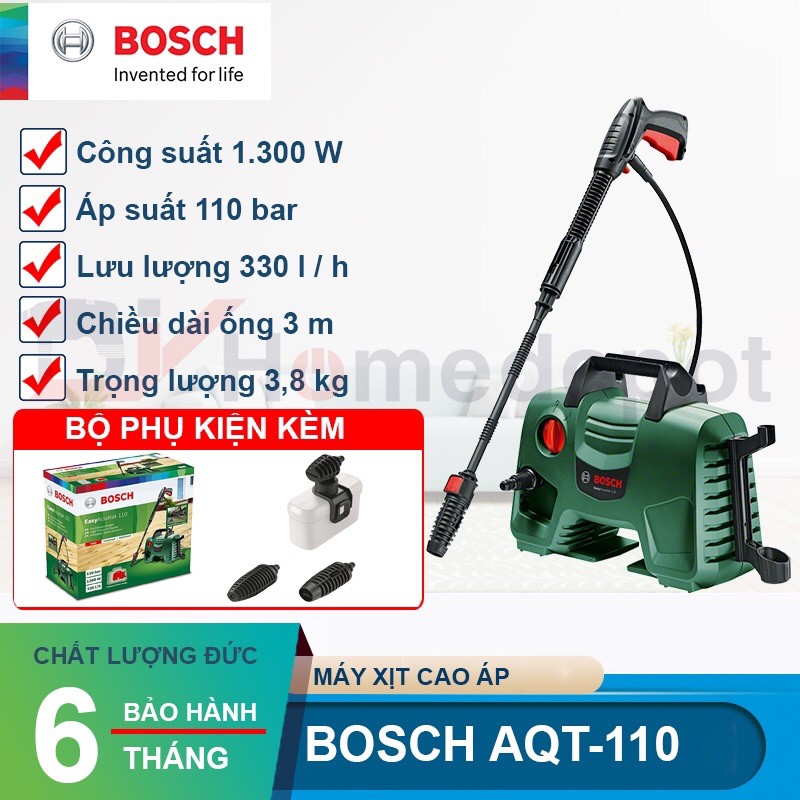 [CHÍNH HÃNG] MÁY RỬA XE BOSCH EASY AQUATAK 110