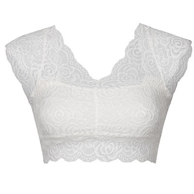 Áo lót nữ - Áo Bra Không Gọng Ren Dây To Bản Dáng Croptop Mặc Đi Biển Đi Chơi BR028