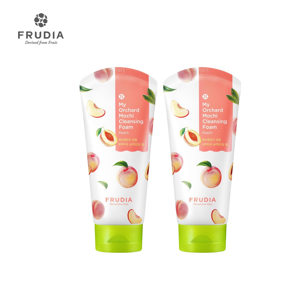 Sữa Rửa Mặt Cấp Ẩm Chiết Xuất Trái Đào Frudia My Orchard Mochi Cleansing Foam Peach 30g