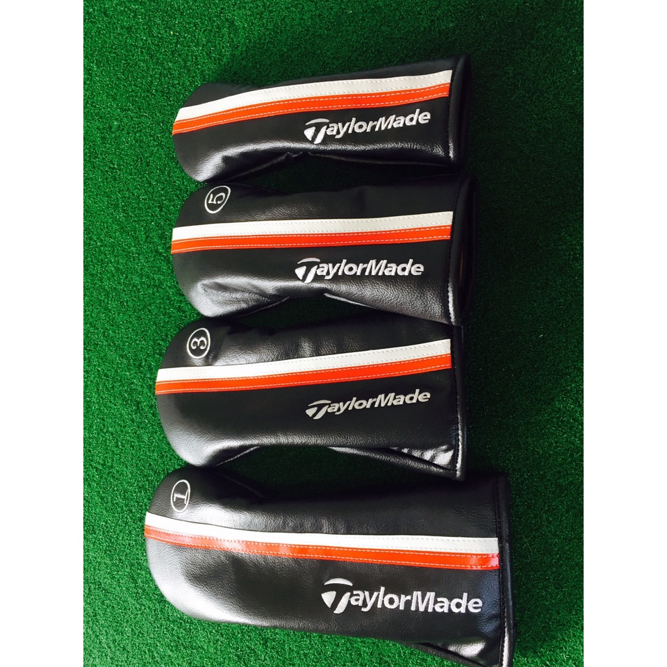 Bao che đầu gậy Golf Taylormade chất liệu da-Cover driver-bọc đầu gậy Golf gậy gỗ-bọc bảo vệ đầu gậy Golf số 0,1,3,5