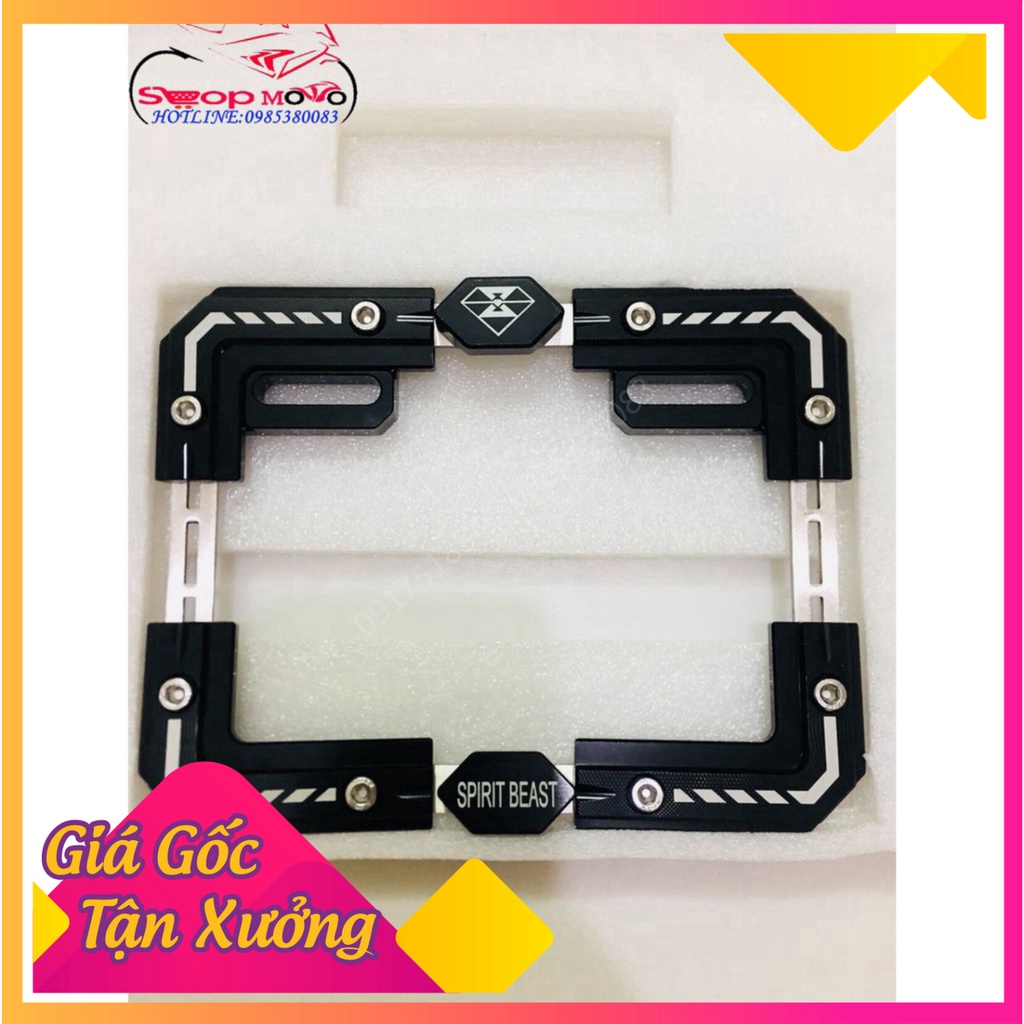 Khung biển số CNC Spirit Beast cao cấp (Ảnh Sp thật)