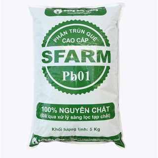 Phân trùn quế 5kg Sfarm hàng nhập khẩu và phân phối chính hãng.