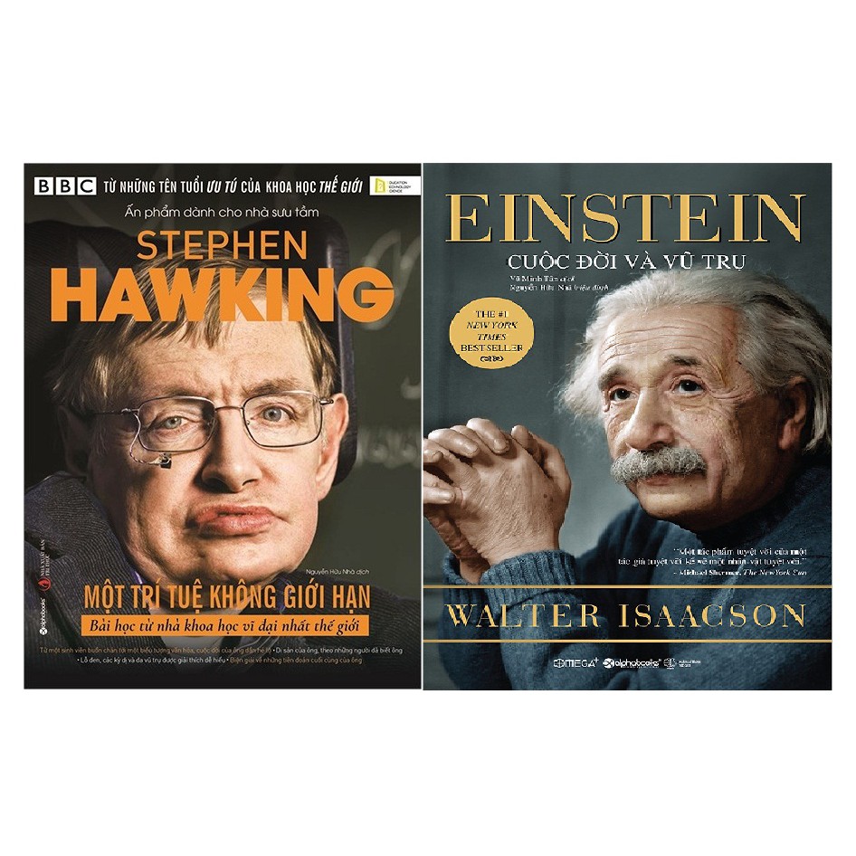 Combo Sách - Stephen Hawking: Một Trí Tuệ Không Giới Hạn + Einstein: Cuộc Đời Và Vũ Trụ