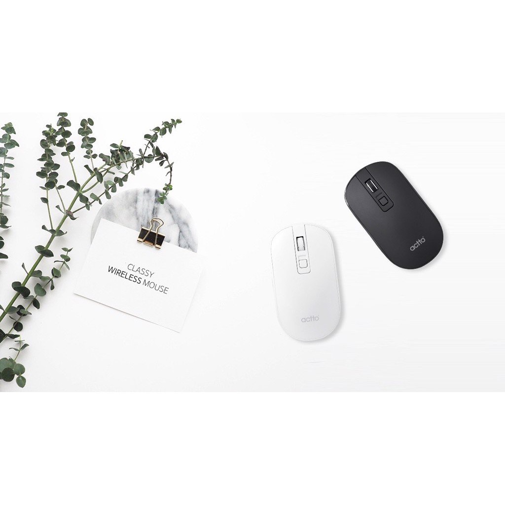 Chuột quang không dây thiết kế sang trọng, khoảng cách kết nối 10m - Classy Wireless Mouse Actto-MSC-186