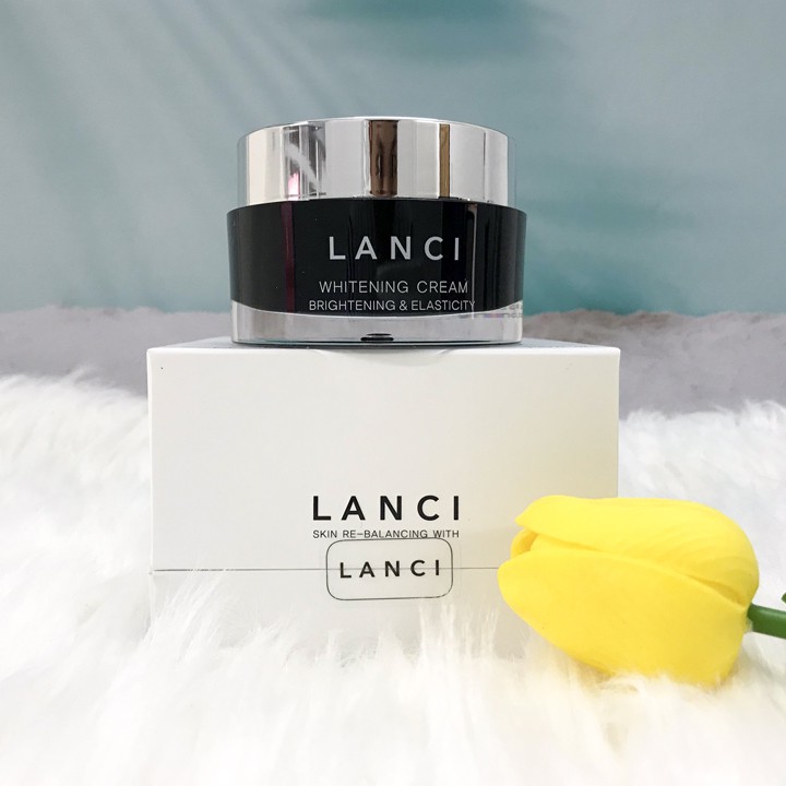 Kem Dưỡng Trắng Da Mặt Lanci Whitening Cream Hàn Quốc 50ml Tăng Cường Độ Ẩm, Giúp Da Căng Mịn, Trắng Hồng - Rice Beauty