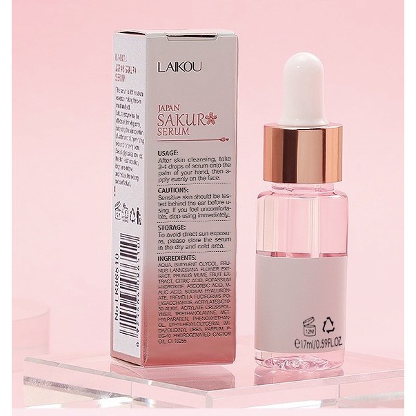 Tinh Chất Hoa Anh Đào Nhật Bản LAIKOU Giúp Se Khít Lỗ Chân Lông Trẻ Hóa Làn Da 17ml
