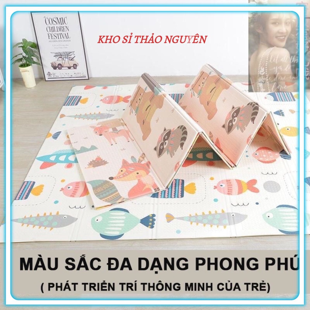 THẢM CHƠI GẤP GỌN XPE 8mm/ THẢM XỐP MABOSHI AN TOÀN CHO BÉ [RỘNG 1,8M x DÀI 2M]  GIÁ SỈ 2021.