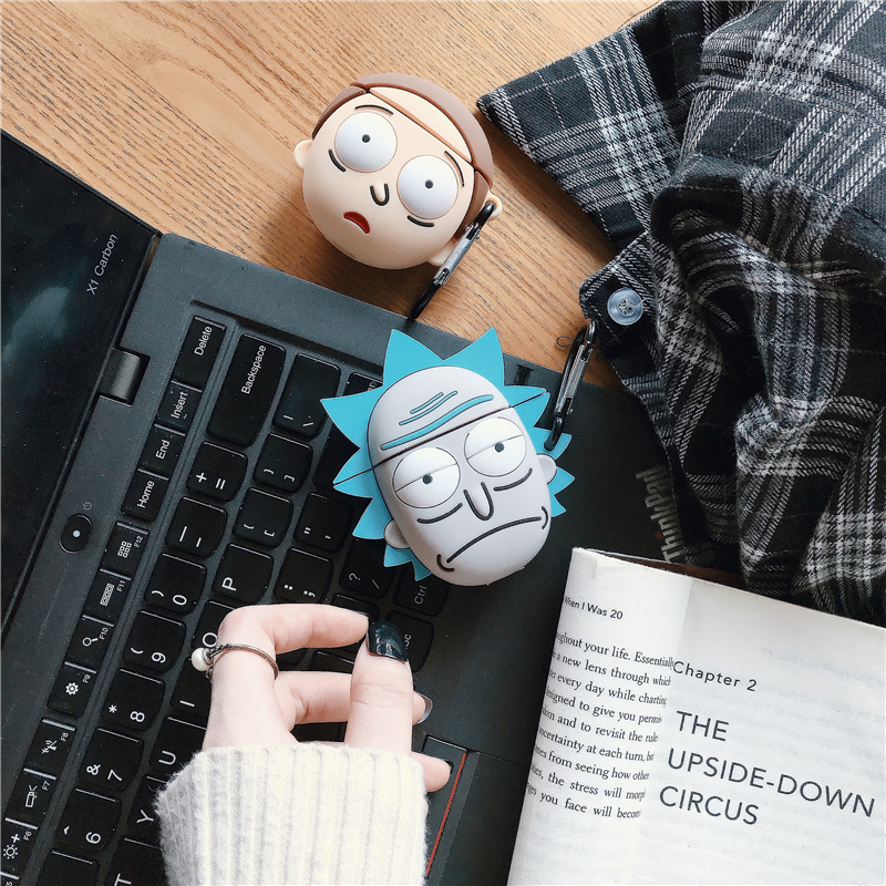 Vỏ Bảo Vệ Hộp Sạc Tai nghe không dây Bằng Silicon Mềm Họa Tiết Rick Và Morty Cho Airpods Pro 1 2 3