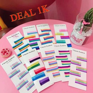Kẹp tăm, kẹp xước nhiều màu, Kẹp tăm cầu vồng Hàn Quốc siêu đẹp