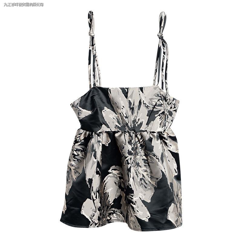 Áo Hai Dây Thắt Nơ Phong Cách Châu Âu Thời Trang Mùa Hè Hàng Mới 2022 Dành Cho Bạn Nữ