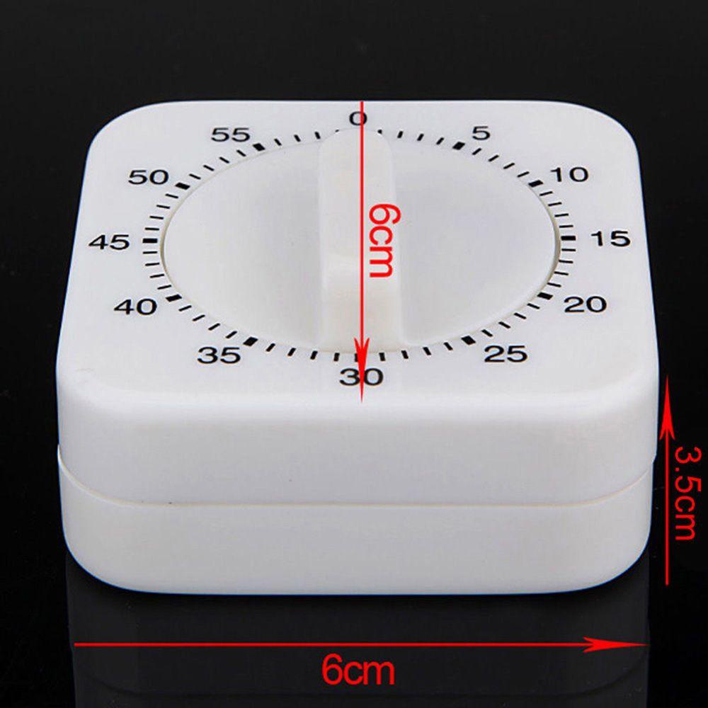 Đồng Hồ Đếm Giờ Màu Trắng Hình Tròn 60 Phút Dùng Cho Nướng Bánh