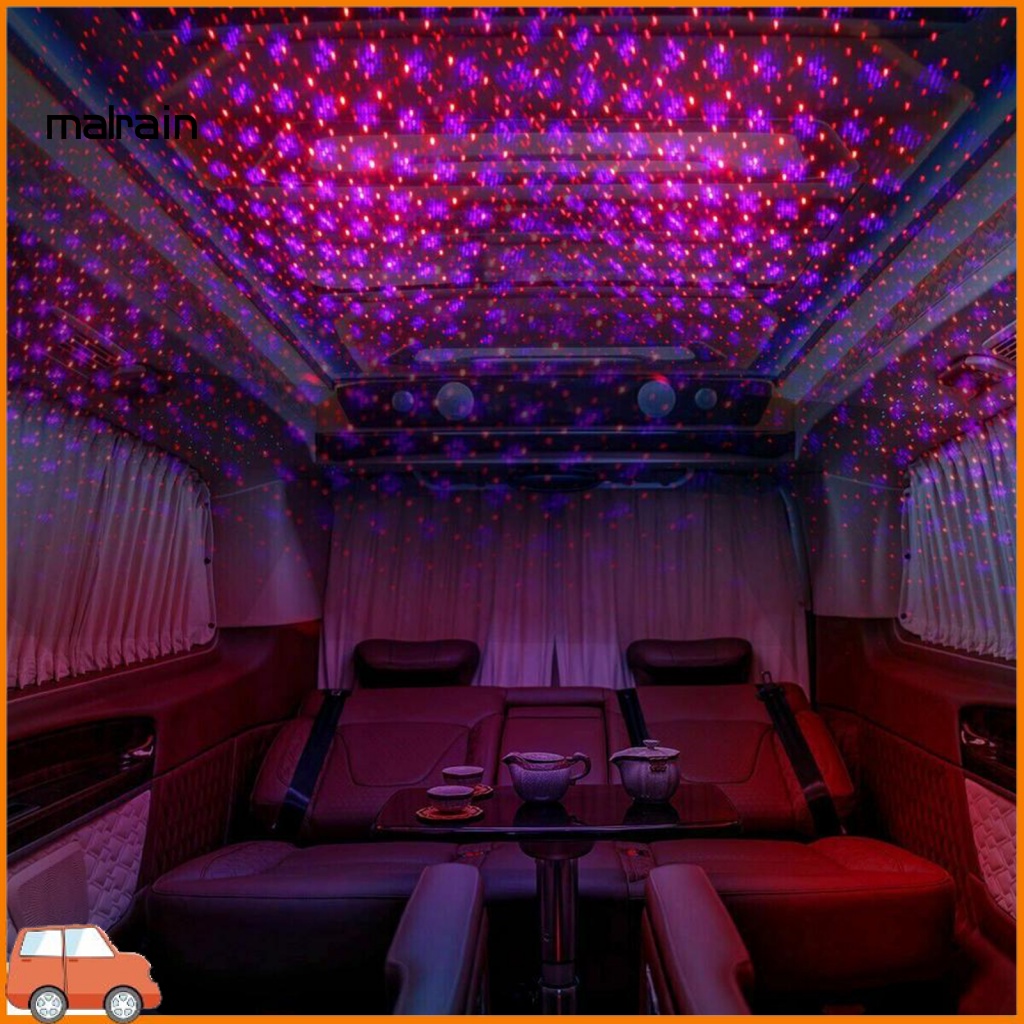 Đèn LED USB Mini Tự Động Tiết Kiệm Năng Lượng Họa Tiết Bầu Trời Đầy Sao Trang Trí Xe Hơi