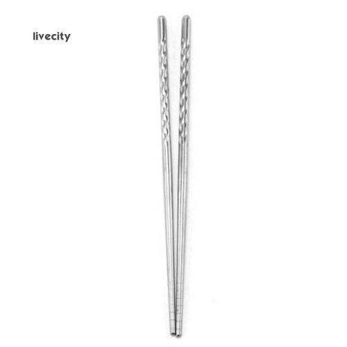 1 Đôi Đũa Inox Chống Trượt Phong Cách Trung Hoa