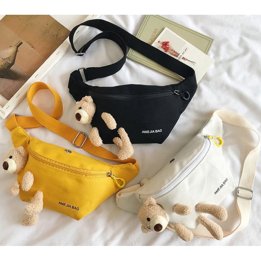 Túi vải, túi đeo ngực gấu xinh lung linh B | BigBuy360 - bigbuy360.vn