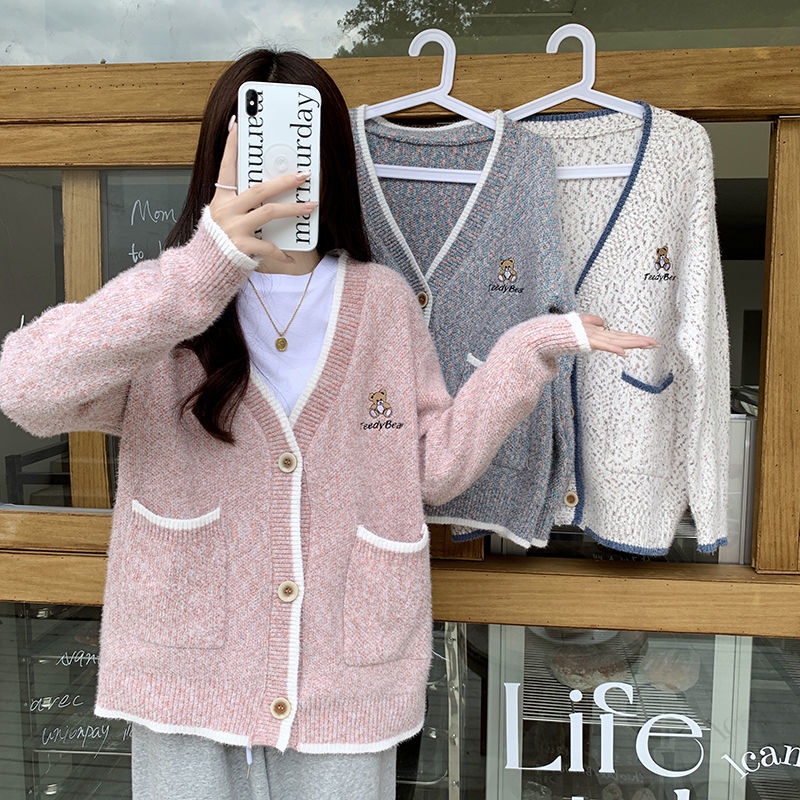 Plus Áo Khoác cardigan Dáng Ôm Thời Trang Mùa Thu Cho Nữ