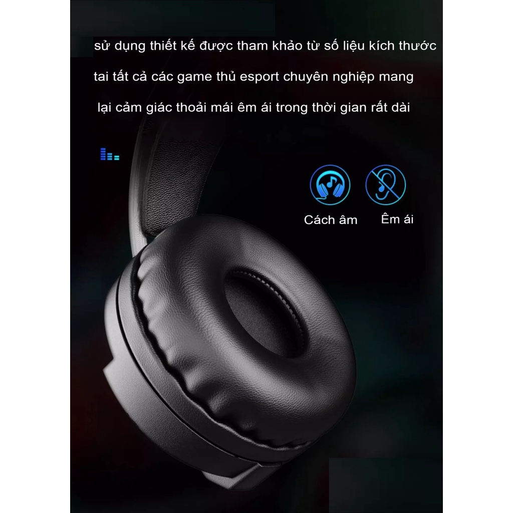 Tai Nghe Máy tính Chụp tai Chơi game có míc Tai Siêu Bass Bo103
