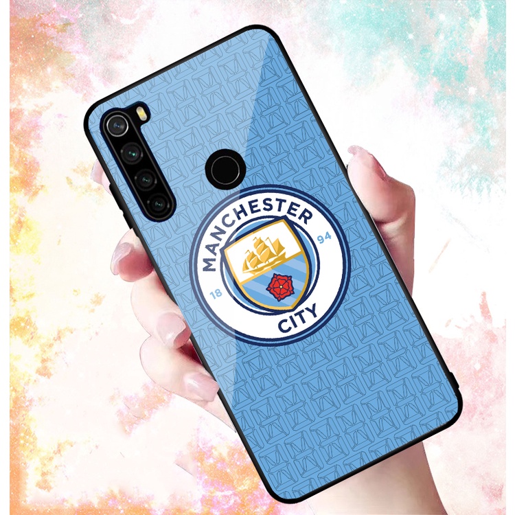Ốp Lưng XIAOMI REDMI NOTE 8 mặt kính cường lực cao cấp In hình Câu Lạc Bộ Bóng Đá