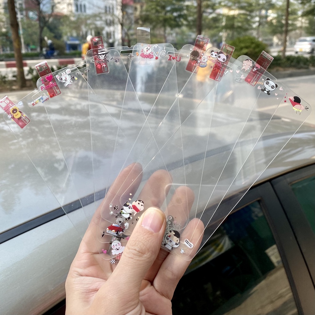 Kính cường lực in hình nhân vật hoạt hình dễ thương Iphone 7 plus / 8 plus / 6 plus / 6s plus / 5 5s  trong suốt