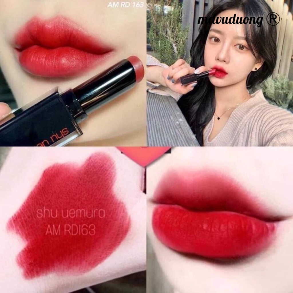 Son Lì Shu Uemura Iron Reds Màu Đỏ Tươi RD 163 Chính Hãng