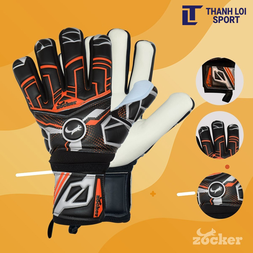 Găng Tay Thủ Môn Zocker Gloves Edwin ZGK E01 Chính Hãng, xuất xứ từ Pakistan