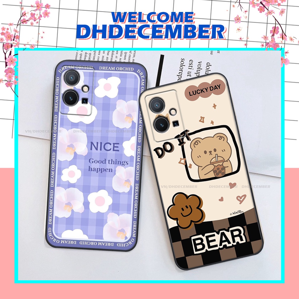 Ốp lưng Vivo Y55 5G - BẢO VỆ CAMERA in hình gấu K@ws, gấu nâu, dor@emon RẺ- ĐẸP- BỀN