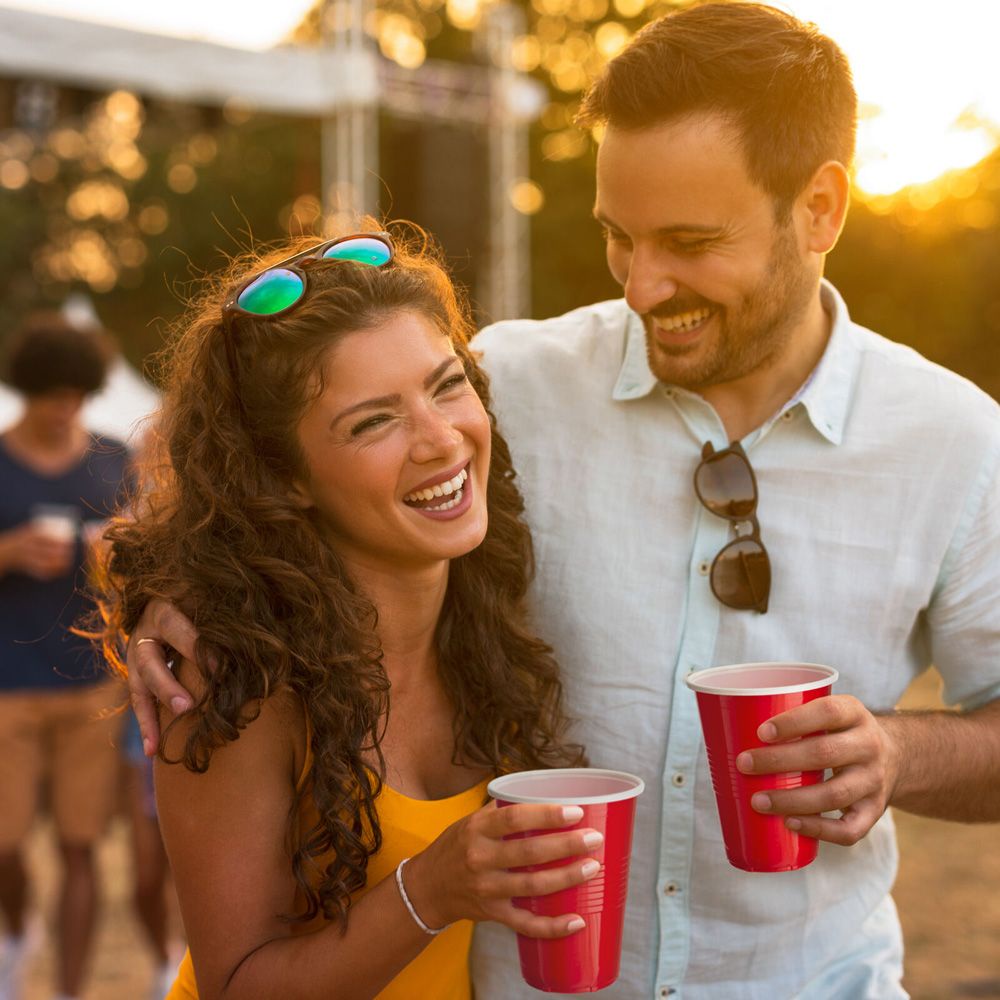 YIYU Set 50 cốc nhựa uống bia 450ml 16 Oz dùng một lần chất lượng cao