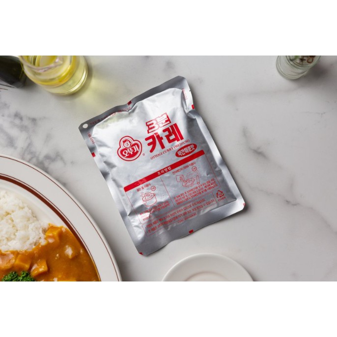 [OTTOGI] SỐT CÀ RI HƠI CAY 200G - [오뚜기] 3분 카레 약간순한맛 200G