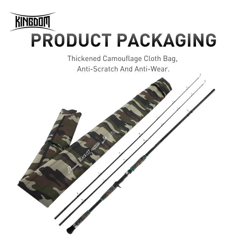 Cần Câu Cá 2 Đầu Bằng Sợi Carbon Màu Đen 2.28m