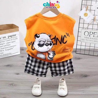 Bộ sát nách pitbull cao cấp cho bé trai 9-23kg