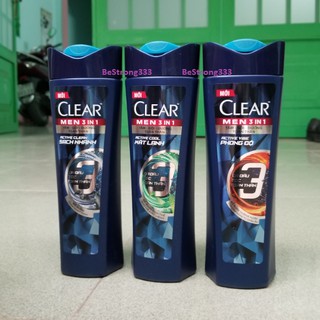 Dầu tắm gội Clear Men 3 trong 1: Tắm + Gội + Dưỡng (340g)