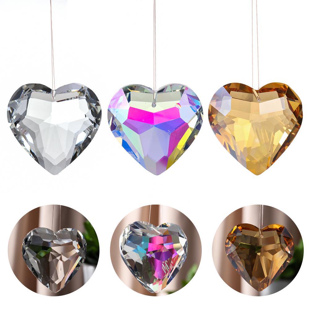 LAKAMIER Dây Treo Rèm Cửa Đính Pha Lê Hình Trái Tim