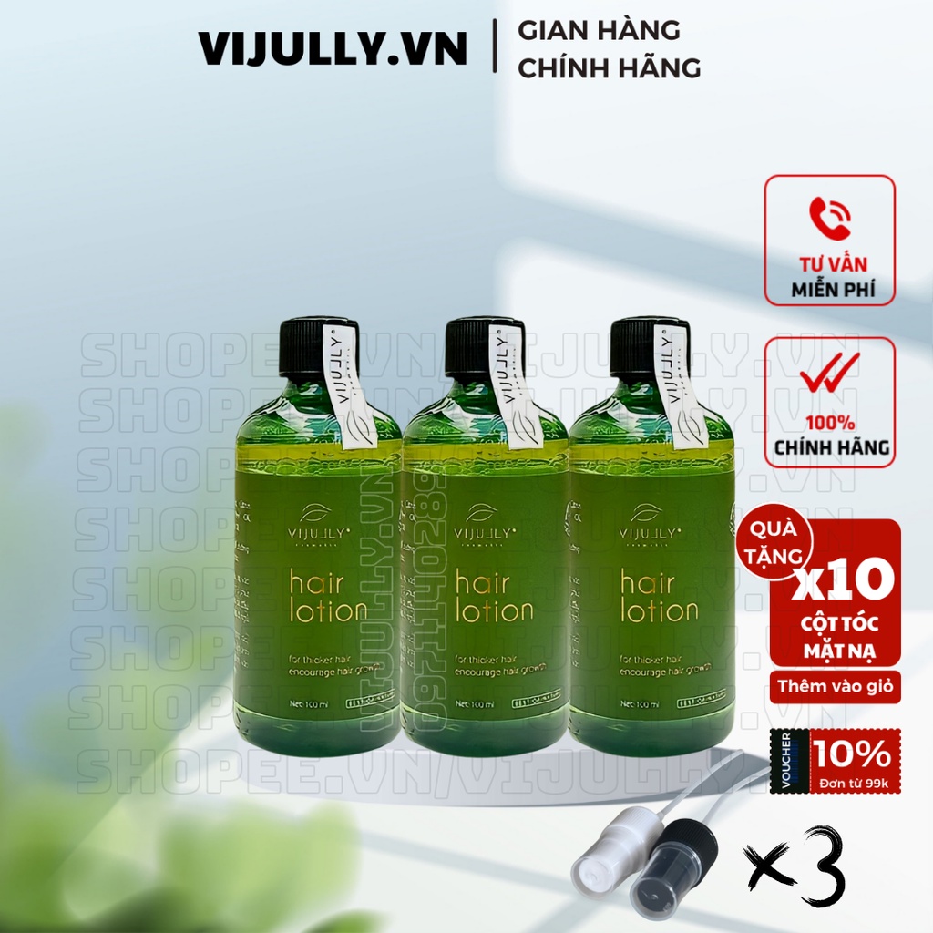 [ CHÍNH HÃNG VI JULLY ] - Combo 3 Chai Xịt Tinh Dầu Bưởi Vijully Kích Mọc Tóc, Giảm Gãy Rụng, Giúp Tóc Chắc Khoẻ