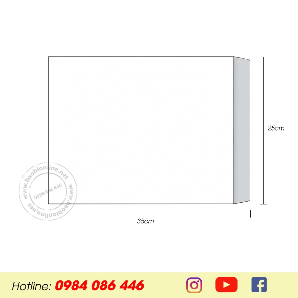 20 BAO THƯ  TRẮNG GIẤY FORT 80/100/120GSM NẮP NGANG 25x35CM CÓ SẴN - BAOBIONLINE