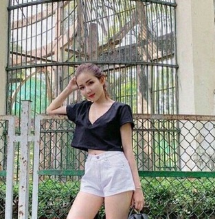 Áo Croptop Cổ Tim