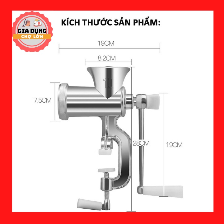 FREESHIP Máy xay thịt bằng tay đế kẹp bàn tiện dụng Gia Dụng Chợ Lớn Số 1