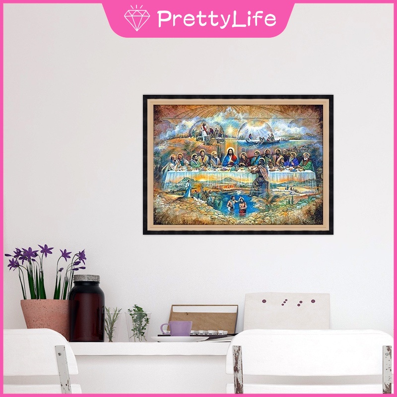 Bộ Tranh Đính Đá 5D Tự Làm Hình Chúa Jesus 40 * 30cm