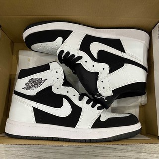 (FREESHIP+FULLBOX) Giày thể thao AIR JORDAN 1 Retro High trắng đen cổ cao .