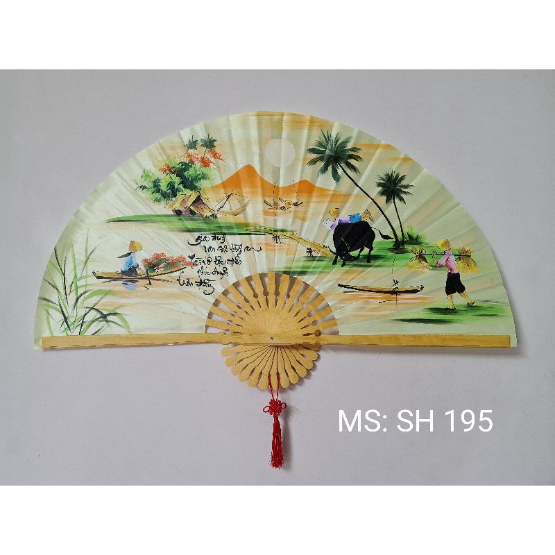 QUẠT LỤA TRANH TREO TƯỜNG KÍCH THƯỚC LỚN