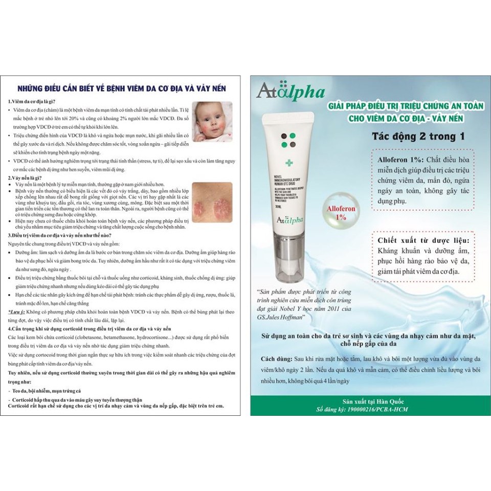 Dưỡng ẩm Atalpha - At Alpha Hàn Quốc 30ml | BigBuy360 - bigbuy360.vn