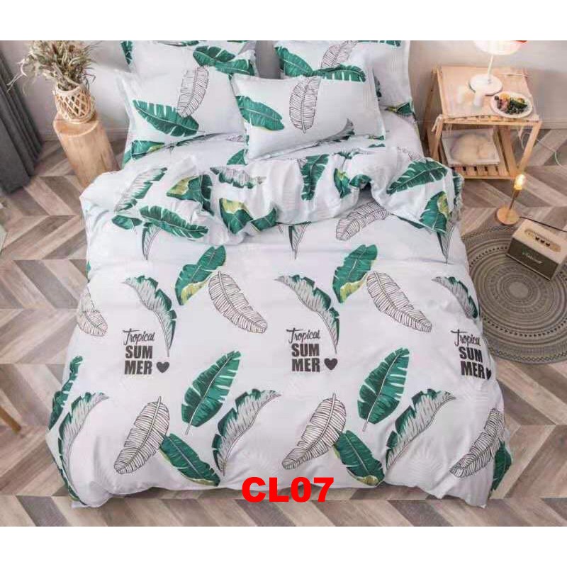 Bộ chăn ga gối set 4 món Cotton poly hàng Loại 1 nhập khẩu