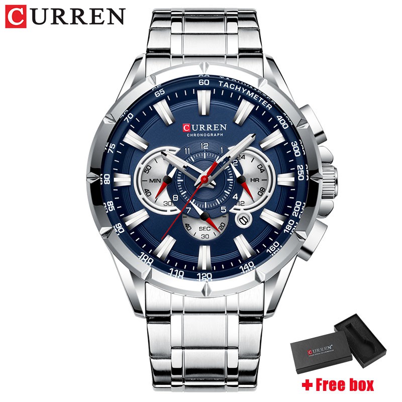 [Mã FASHIONCB264 giảm 10K đơn bất kỳ] Đồng Hồ CURREN 8363 Thép Không Gỉ Máy Quartz Chống Thấm Nước